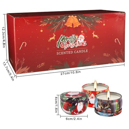 24 Packs Christmas Scented Candles Gift- Aromatherapy Candle-2.5oz Soy Wax-Long Lasting Burn time, Advent,Christmas Thanksgiving Gifts, Home Decor. - color: Red