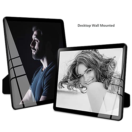 Bluesun 8x10 Picture Frame Black Standing can be Vertical and Horizontal - Real Glass Frames, Cool 8×10 Photo Frame, Wall Frames Gifts for Men Boyfriend Dad Boss and Loved Ones(8x10, Black) | 8×10 Photo Frame Black with Tempered Glass & Rounded Corners, W