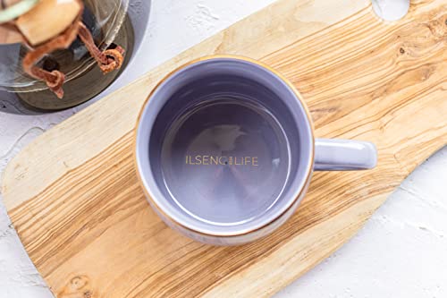 Elegant Gold-Accented Smiley Face Ceramic Mug - 13 Oz, Unique & Thoughtful Gift for Coffee Lovers, Eco-Friendly, Durable - Ideal for Home or Office - color: Gray