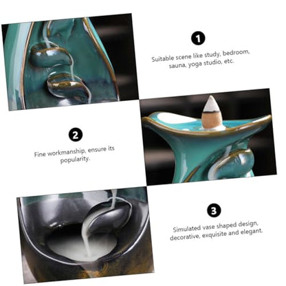 Backflow Incense Burner Holder Aromatherapy Incense Censer Decorative Home Fragrance Accessory for Meditation and Relaxation