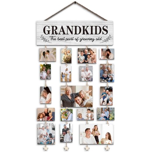 Gifts for Grandparents, Grandkids Picture Frames Gifts for Grandma Nana Grandmother from Granddaughter Grandson, Grandkids The Best Part of Growing Old Photo Collage Frame for Wall - color: Grandkids The Best Part of Growing Old