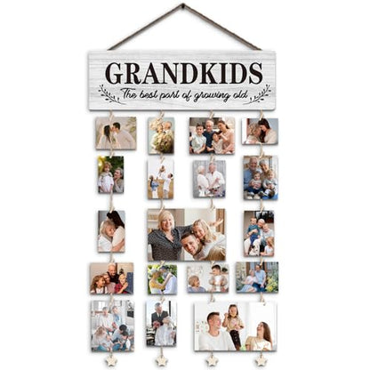 Gifts for Grandparents, Grandkids Picture Frames Gifts for Grandma Nana Grandmother from Granddaughter Grandson, Grandkids The Best Part of Growing Old Photo Collage Frame for Wall - color: Grandkids The Best Part of Growing Old