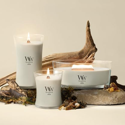 WoodWick Fireside Holiday Candle Gifts for Women and Men, 9.7 oz Medium Hourglass Candle with Crackling Wick - color: Fireside, size: 9.7oz