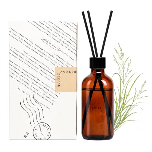 Pure Aroma Realm Reed Diffuser Set, 6.7 fl oz, Clean Fresh | White tea, lemon leaf & mint scent; alcohol-free formula; for bathroom, entryway & yoga room