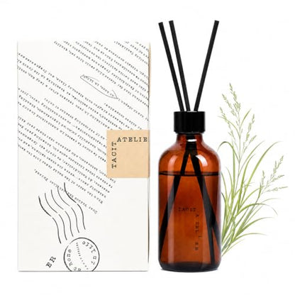 Pure Aroma Realm Reed Diffuser Set, 6.7 fl oz, Clean Fresh | White tea, lemon leaf & mint scent; alcohol-free formula; for bathroom, entryway & yoga room
