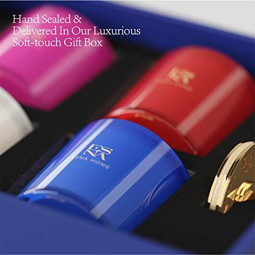 Luxury Scented Soy Candles Gift Set | 4 Natural Lavender Candles for Women's Stress Relief