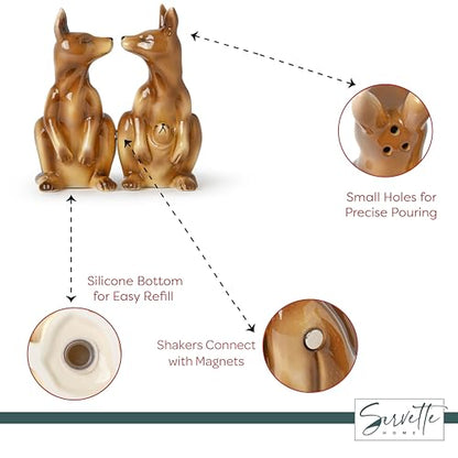 Salt Pepper Shakers Animals (Kangaroo) - color: Kangaroo