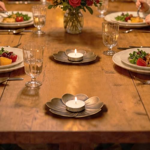 2-Pack Incense Holders for Cones Tea Light Candles Holder Scented Incense Cone Burner Holder Home Decor Trinkets Tray (Brass & Bronze) - size: 3.8'' Copper Trays (2-Pack)