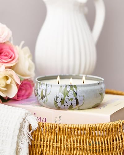 M&SENSE Citronella Candles Outdoor 12 oz, Large 3 Wick Soy Candle | Triple Wick, 40 Hour Long Burn, Non-Toxic,100% Natural Soy Wax, Stress Relaxing Aromatherapy Candle Gift for Women Men - color: Citronella