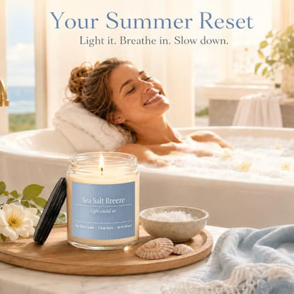 Scented Candles Gift Set,6 Pack Spring Summer Soy Wax Aromatherapy Candles | Lemon Verbena,Coconut Lime,Sea Salt Breeze, Citrus Basil, Eucalyptus Mint & Cherry Blossom - color: Spring Summer Collection