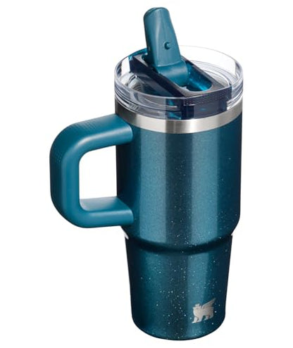 STANLEY Quencher ProTour Flipstraw Tumbler, 14 oz, Ponderosa Shimmer | Built-In Straw & Handle | Cupholder Compatible for Travel | Leakproof Insulated Stainless Steel Cup | BPA-Free - color: Ponderosa Shimmer, size: 14 Ounces