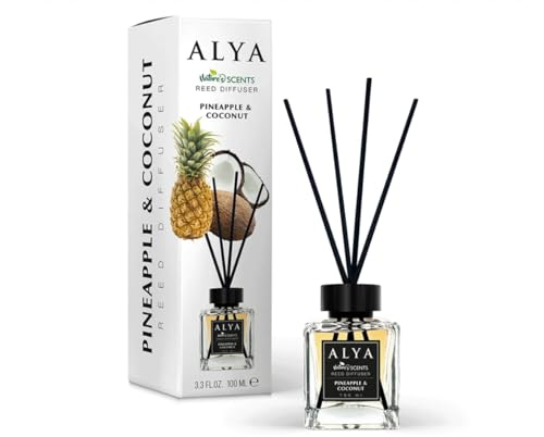 Nature's Scents Reed Diffuser, Pineapple & Coconut Fragrance, 3.3 FL OZ, 100 ML