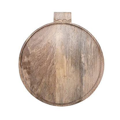 Mary Square Natural Brown Ornament 14.7 x 13.25 Mango Wood Christmas Cheese Cutting Board - style: Ornament