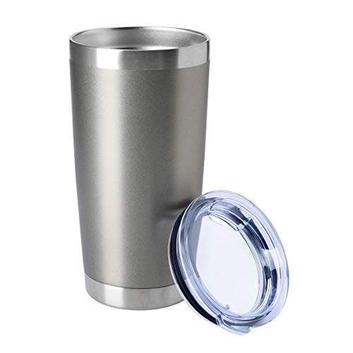 HASLE OUTFITTERS 20oz Tumblers Bulk Stainless Steel Cup with Lid Double Wall Vacuum Insulated Coffee Mug for Cold & Hot Drinks 1 Pack, Grey - color: Grey-A, size: 1 Count (Pack of 1)