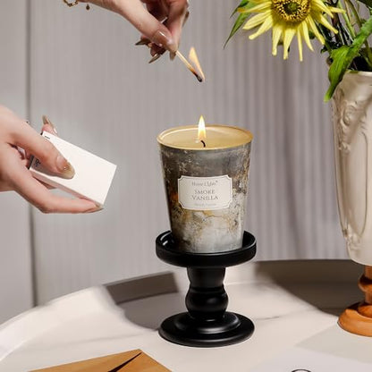 HomeLights Large jar Candle | 1-Wick Long-Lasting Scented Candles, 6.7oz Natural Soy Wax Candle for Home Scented, Industrial Chic Gifts for Women & Men, Smoke Vanilla - color: Smoke Vanilla