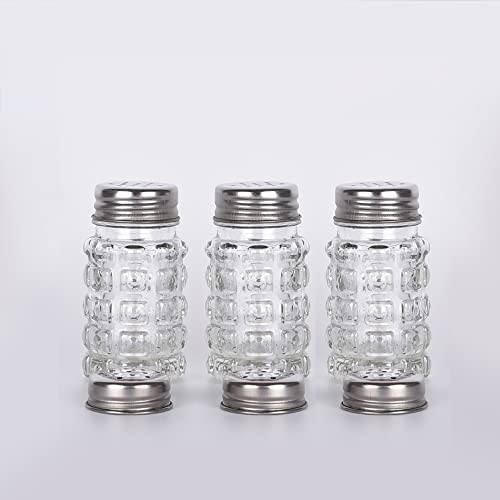 Retro Style Salt and Pepper Shakers with Stainless Tops (2) - style: Salt and Pepper Shakers