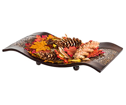 Creative Scents Schonwerk Brown Centerpiece Home Decor Crackled Mosaic Design, Table Decorations for Dining/Living Room/Coffee Table Decor - Best Wedding - color: Schonwerk Brown