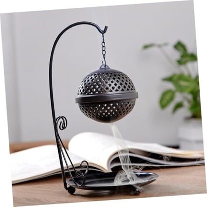 TIDTALEO Backflow Incense Burner Holder Antique Hollow Carving Aromatherapy Ornament for Home Bedroom Yoga Desk Decoration