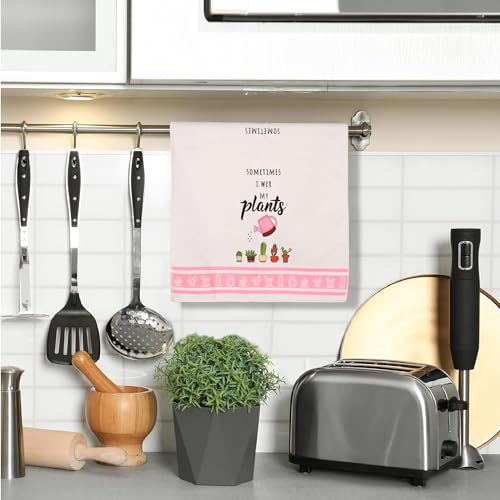 Gifts for Plant Lovers Women, Plant Lady Mom Gift, Funny Kitchen Towels for Women, Best Friend Birthday Housewarming New Home Gifts, Cute Kitchen Hand Towels Dish Cloths(16×24 Inches Set of 2) - color: Succulent