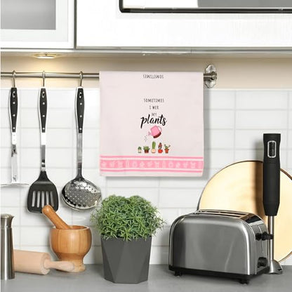Gifts for Plant Lovers Women, Plant Lady Mom Gift, Funny Kitchen Towels for Women, Best Friend Birthday Housewarming New Home Gifts, Cute Kitchen Hand Towels Dish Cloths(16×24 Inches Set of 2) - color: Succulent