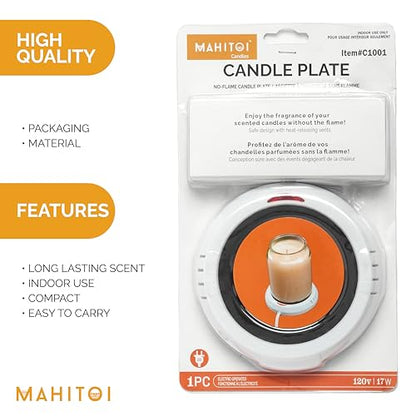 Durable Heavy Portable Large Warmer Safe Plate for Candle Jar & Mug Warmer, White Pack - color: White