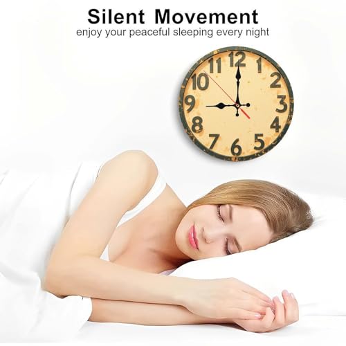 Speckled Beige Minimalist Wooden Wall Clock (25cm×25cm)
