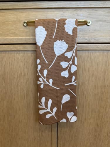 Kitchen Towels, Dish Towels for Kitchen, 3 Pc Kitchen Towel Set | Microfiber Waffle Towels, 16 x 26 inches, with Hanging Loops, Reusable Tea Towels, Cute Kitchen Towels - 3 Pack - color: Multicolor