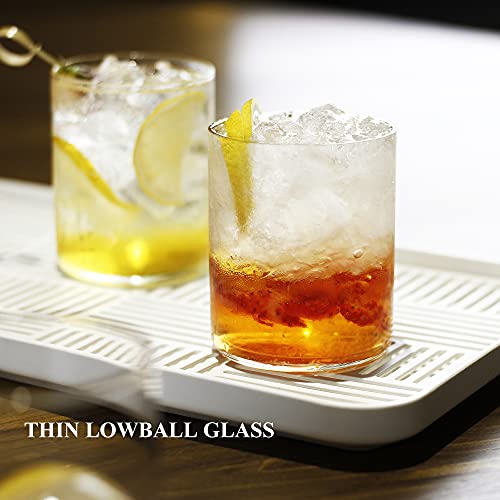LUXU Drinking Glasses,2pc Thin Highball Glass 15 oz,2 pc Tall Glass19 oz | Lead-Free Glassware,Clear Everyday Drinkware,Water Glasses,Mojito Glass Cups,Bar Glassware,and Mixed Drink Cocktail Glass Set - style: 15 OZ + 19 OZ