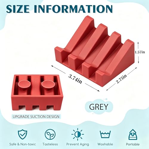 Silicone Soap Dish Self Draining with Suction Cups (Red,1 Pack) | Waterfall drainage design drains fast to keep soap dry silicone soap saver with reusable suction cups for bathroom & kitchen - color: Christmas Red, size: 1