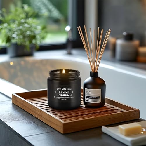 WPONSZU 12 Pcs Halloween Scented Candles with Added Natural Essential Oils, 3.05oz, Suitable for Various Festivals, Parties, Yoga, and Home Scene(Black) - color: Black