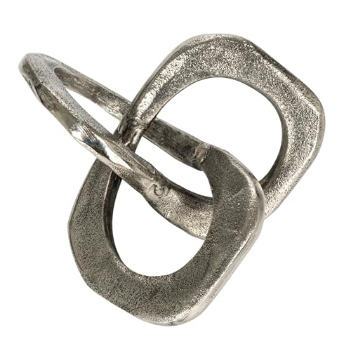 Bloomingville Antique Metal Knot Figurine, Silver - color: Silver