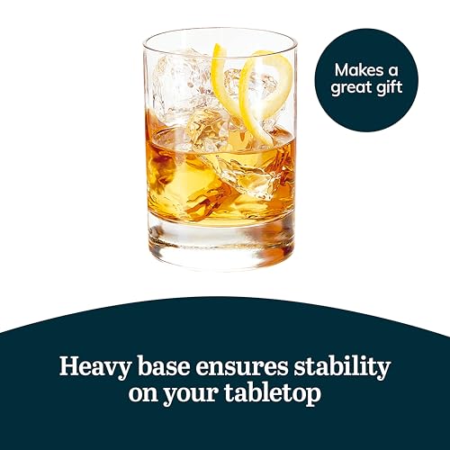 Libbey 918CD Heavy Base Double Old Fashioned Glasses - Elegant Whiskey Glasses Set of 12 - Dishwasher Safe Cocktail Glass for Cocktails, Juice, and More - color: Old fashioned 12