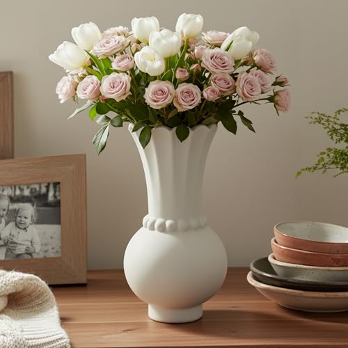 Modern Ceramic Vase - Grey, Perfect for Pampas Grass, Dried Flowers, Centerpieces - color: G-grey Big Vase