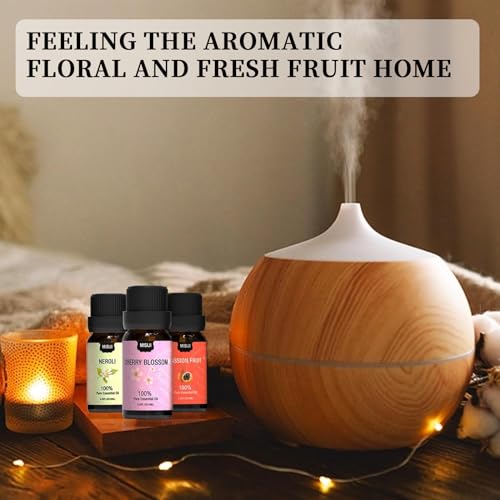 Essential Oils Set-Essential Oils for Diffuser for Home,Diffuser Oils Scents for Aromatherapy,Laundry,Candle&Soap Making,Humidifiers 6 X 10ML - color: Pitch Black