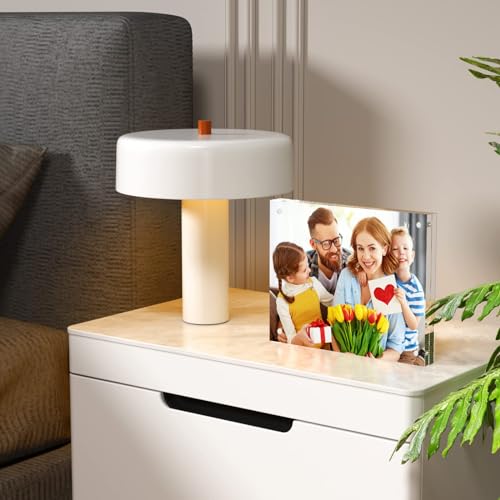 NIUBEE Acrylic Photo Frame 8x10,Clear Picture Frame 20% Thicker Block | Shatterproof &Safe, 95% High Transparency, UV protection, Double-sided display Magnetic Desktop Frames for Picture Display - size: 8x10"(1 Pack)