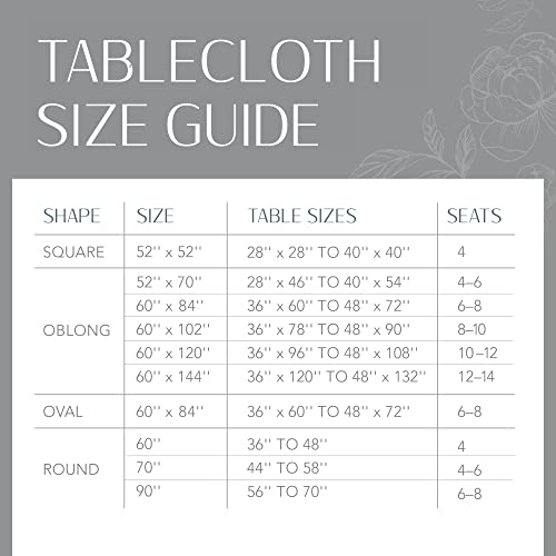 Elrene Home Fashions Camile Floral Damask-Scroll Water- and Stain-Resistant Vinyl Tablecloth with Flannel Backing, 60 Inches X 120 Inches, Rectangle, Blue - color: Blue, size: 120" x 60" (Rectangular)