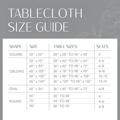 Elrene Home Fashions Camile Floral Damask-Scroll Water- and Stain-Resistant Vinyl Tablecloth with Flannel Backing, 60 Inches X 120 Inches, Rectangle, Blue - color: Blue, size: 120" x 60" (Rectangular)