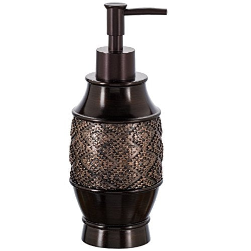Creative Scents Dublin Brown 4 Piece Bathroom Accessory Set | Includes Soap Dispenser, Toothbrush Holder, Tumbler Cup & Soap Dish - style: 4 Piece Set