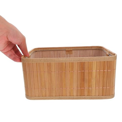 Baluue 3pcs Storage Basket Set with Three Sizes, Small Rattan Nesting Baskets for Organizing Bedroom, Bathroom, Laundry Room, or Kitchen, Space Saving and Multifunctional Storage Bins