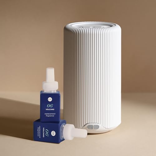 Capri Blue Pura Plus Smart Home Fragrance Diffuser Kit - Includes 1 Tabletop Pura Diffuser and 2 Volcano Refills - Notes of Tropical Fruits & Sugared Citrus