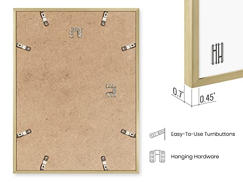 HAUS AND HUES 20x30 Gold Metal Picture Frame - Features Premium Aluminum & Hanging Hardware, Shatterproof Plexiglass - Perfect for Home, Office (20x30 in, Gold, Set of 1) - color: Gold Metal, size: 20x30 in, style: Set of 01
