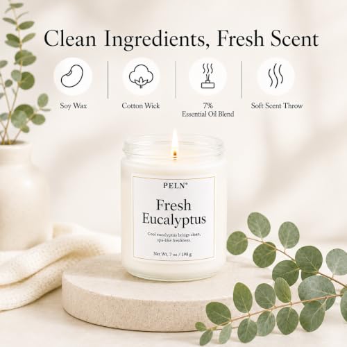 Scented Candles Gift Set, 6 Pack Clean Living Scented Candles | 7 oz Soy Candles for Home, Fresh Botanical Fragrances, Up to 300 Hours, Candle Gifts for Women, Mom, Housewarming - color: Clean Living Candles Collection