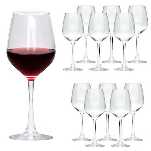 Wine Glasses Set of 12,12oz Red Wine Glasses,for Red or White Wine, High-end Banquet, Party, Bar, Wedding, Gift (12 pcs) | Long Stem Wine Glasses for Party,High-end Banquet,Bar,Wedding,Gift - size: 12oz-12pcs
