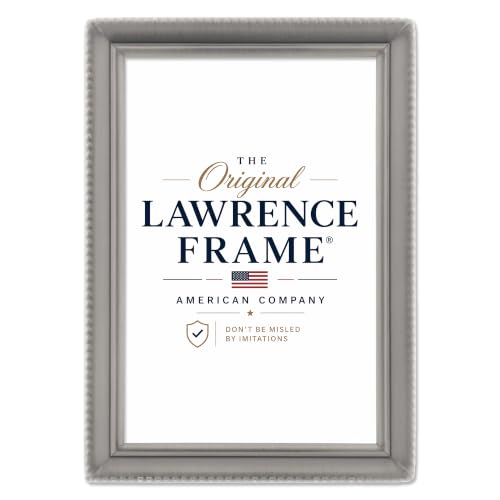 Lawrence Frames Bead Border Design, 3.5x5, Pewter - color: Pewter, size: 3.5x5