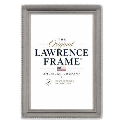 Lawrence Frames Bead Border Design, 3.5x5, Pewter - color: Pewter, size: 3.5x5