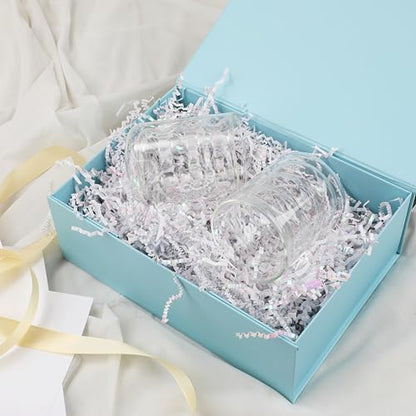 Light Blue Gift Box,13x11x5.3 Large Gift Boxes With Lids For Presents Includes Ribbon And Diy Printable Sticker Paper,Bridesmaid Proposal Box,Magnetic Gift Box For Birthday,Wedding,Graduation - color: 13x11x5.3inch-Light Blue-Pack 1