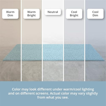 Standard 3pc Set Chenille Bath Mats, Includes 21"x24" U-Shaped Contour Toilet Rug, 21"x34" Inches Bathmat and 1 Toilet Lid Cover, Plush Absorbent Bath Mats Quick Dry, Spa Blue - color: Spa Blue, size: 24"x21", 34"x21" and TLC (Set)