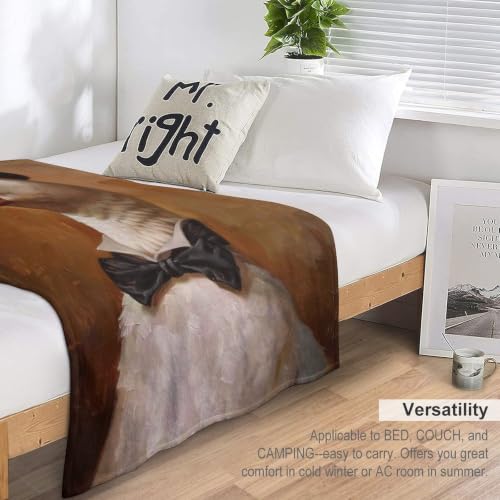 Gentleman Duck 02 Flannel Blankets Fleece Soft Throw Lightweight Plush Gifts for Couch, Bed, Cozy Sofa Plush, Chair, Lovers 30x40in（75x100cm） - color: Style-28, size: 30x40in（75x100cm）