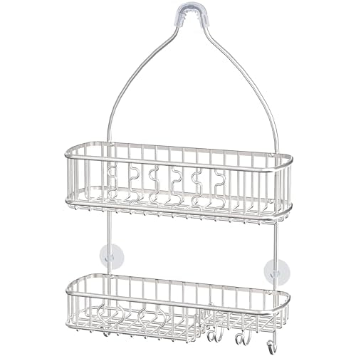 Simple Houseware Stainless Steel Hanging Shower Head Caddy Organizer | (26 x 16 x 5.5 inches) - size: Large - 26" x 16" x 5.5"