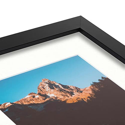 ArtToFrames Collage Photo Frame Double Mat with 1-8x10 and 2-5x7 inch Openings with Black Frame and Fabric White Top Mat - color: Fabric White, size: 1 - 8x10 and 2 - 5x7